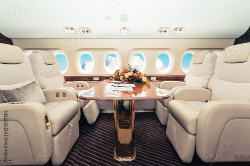 Luxury interior aircraft business aviation