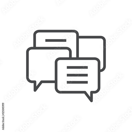 Vector modern thin line icon on white
