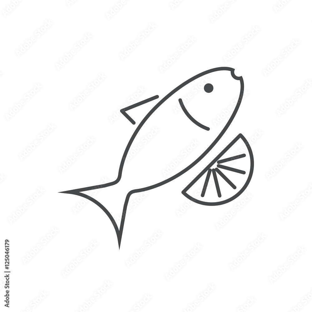 Fototapeta premium Vector modern thin line icon on white