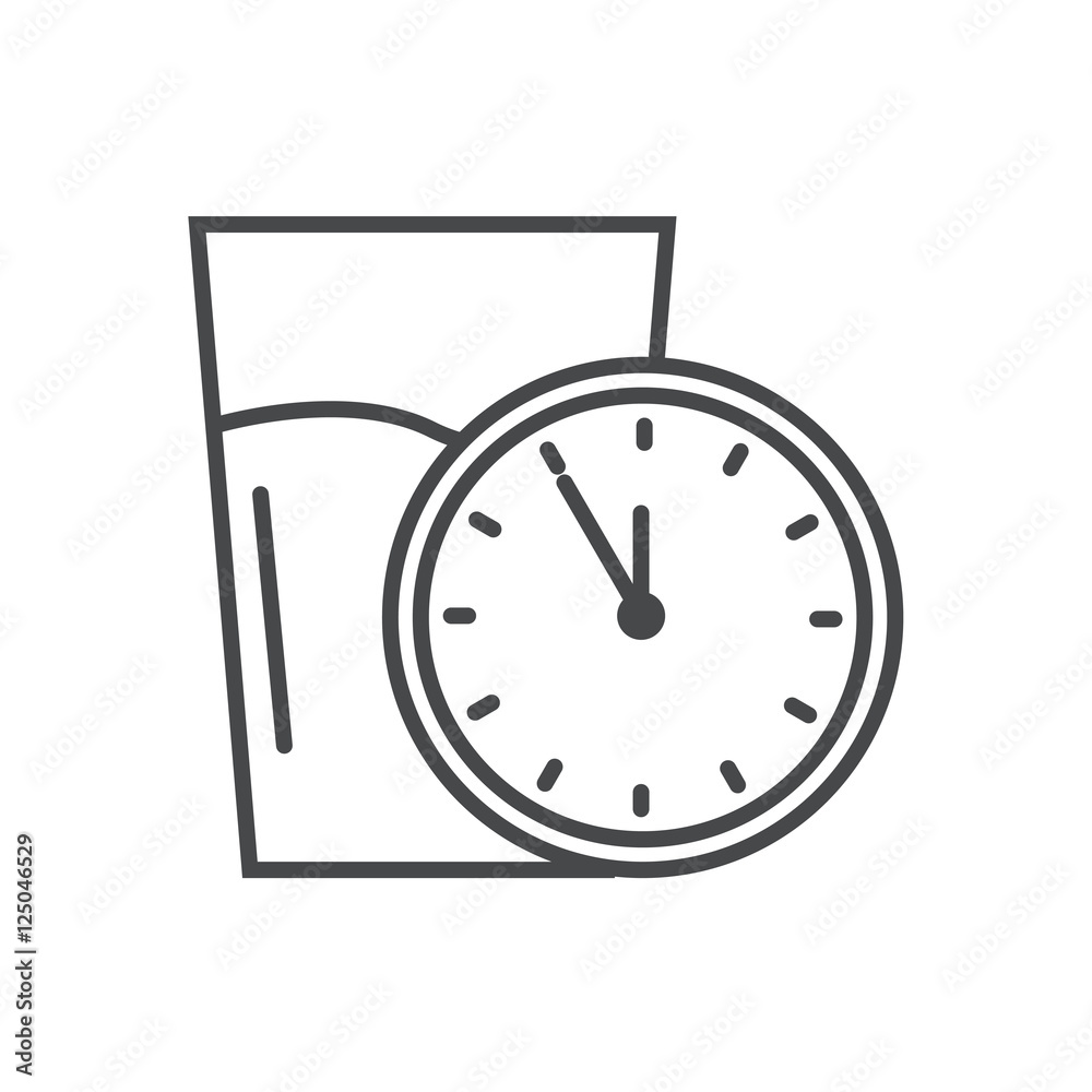Vector modern thin line icon on white Vector modern thin line icon on white