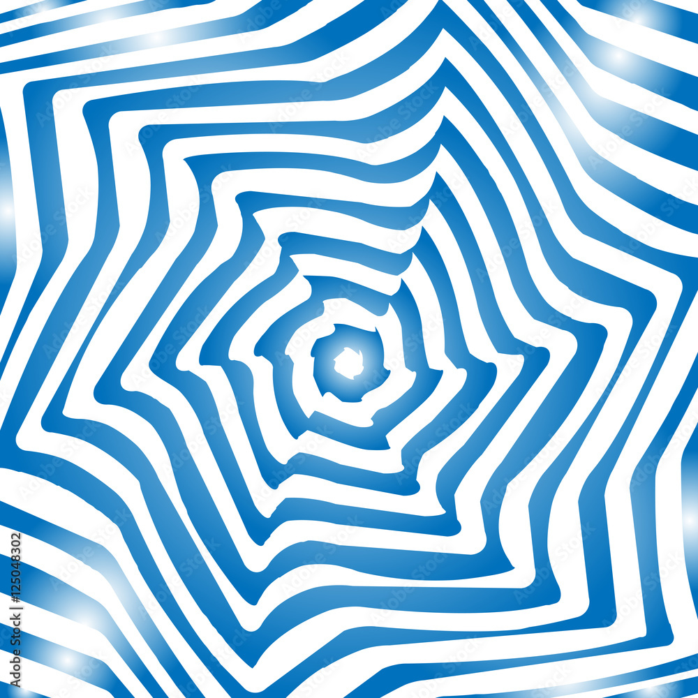 optical illusion art background. Optical illusion.blue and white