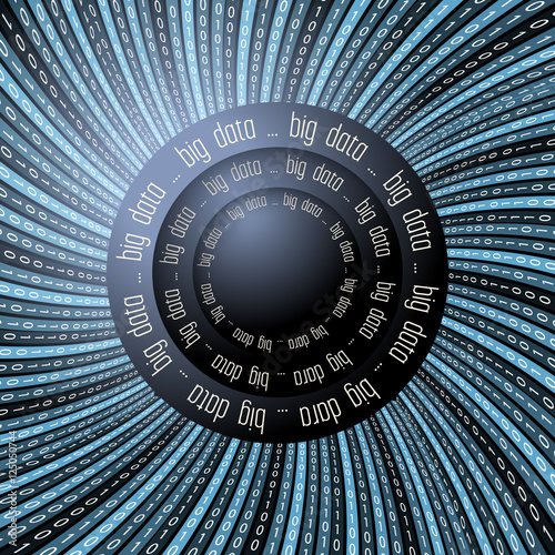 Colored vector abstract background with binary code and the word