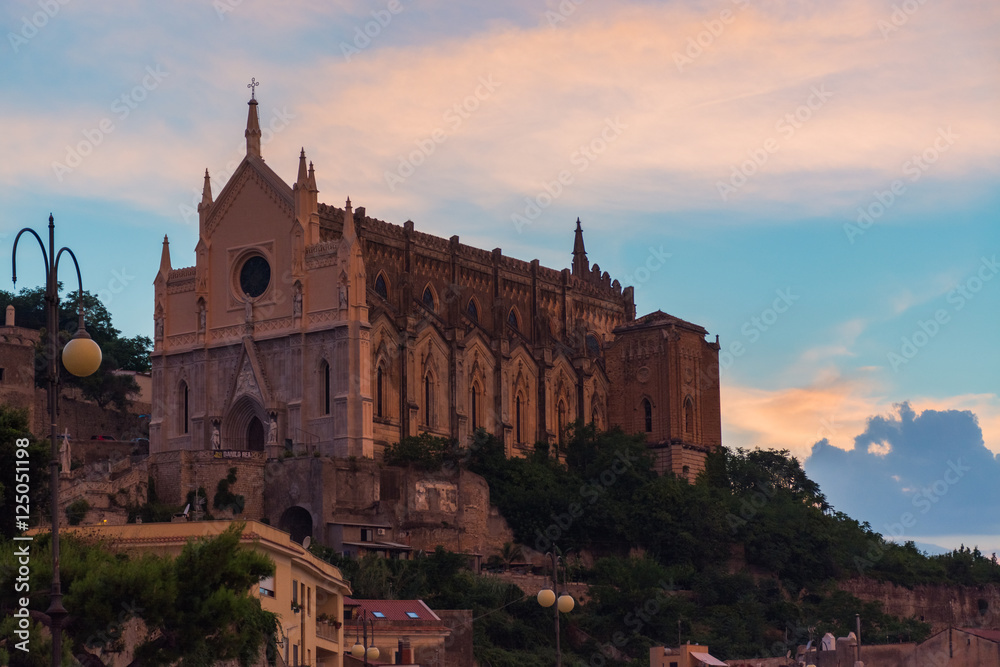 Landscape of old town Gaeta on sunset Landscape of old town Gaeta on sunset