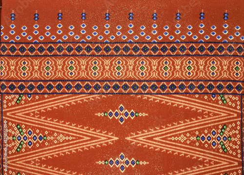 Pattern of beautiful South East Asean traditional batik photo
