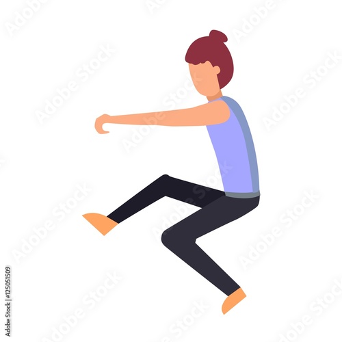 Parkour trick people extreme sport