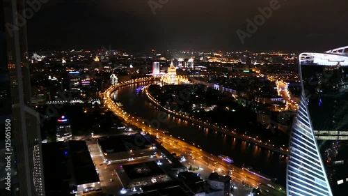 Wallpaper Mural Moscow night view of skyscrapers in Moscow City Torontodigital.ca
