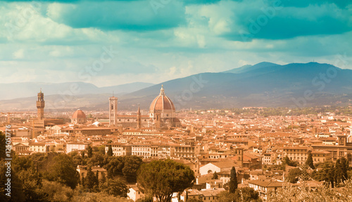 Florence cityscape with Duomo Santa Maria Del Fiore 