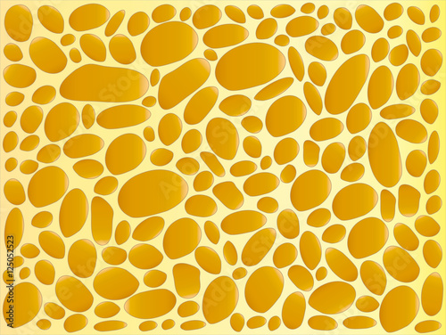 Pedras diferentes encaixadas em plano amarelo