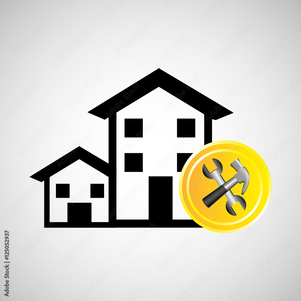 construction remodelhammer and wrench icon graphic vector illustration eps 10 construction remodelhammer and wrench icon graphic vector illustration eps 10