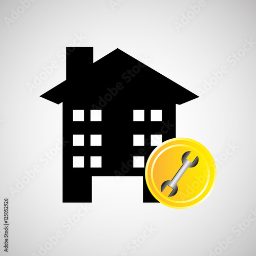 construction remodel wrench icon graphic vector illustration eps 10