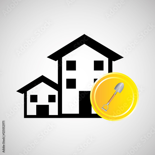construction remodel shovel icon graphic vector illustration eps 10