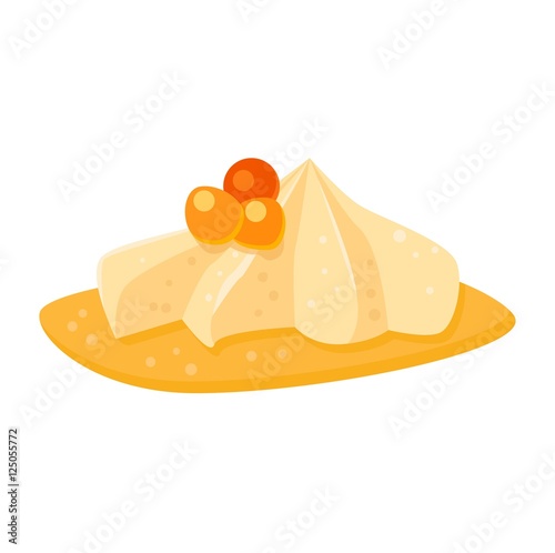 Cake sweet isolated vector