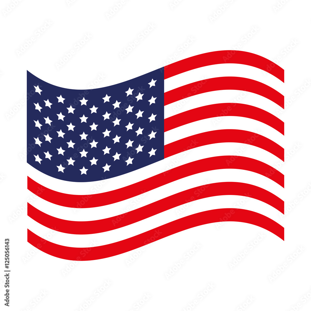 Fototapeta premium usa flag icon image vector illustration design
