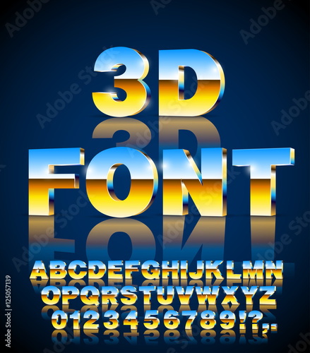 3d vector font