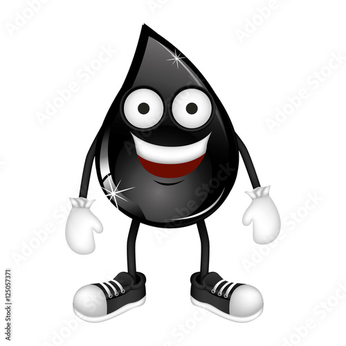 oil drop cartoon character icon image vector illustration design 