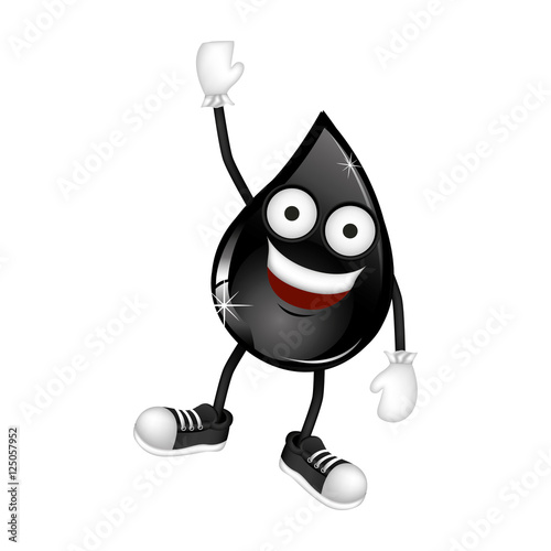 oil drop cartoon character icon image vector illustration design 