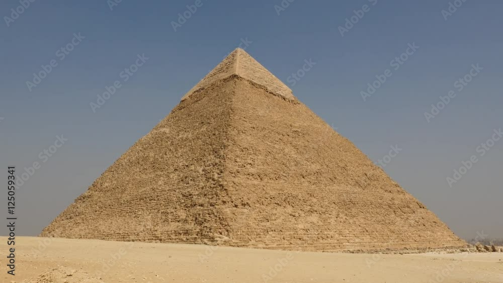 Zoom Out of Stone Pyramid -The Great Pyramids of Giza - Egypt Zoom Out of Stone Pyramid -The Great Pyramids of Giza - Egypt