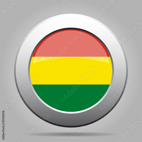 Flag of Bolivia. Shiny metal gray round button. Free Download Flag of Bolivia. Shiny metal gray round button. - GFXLoad