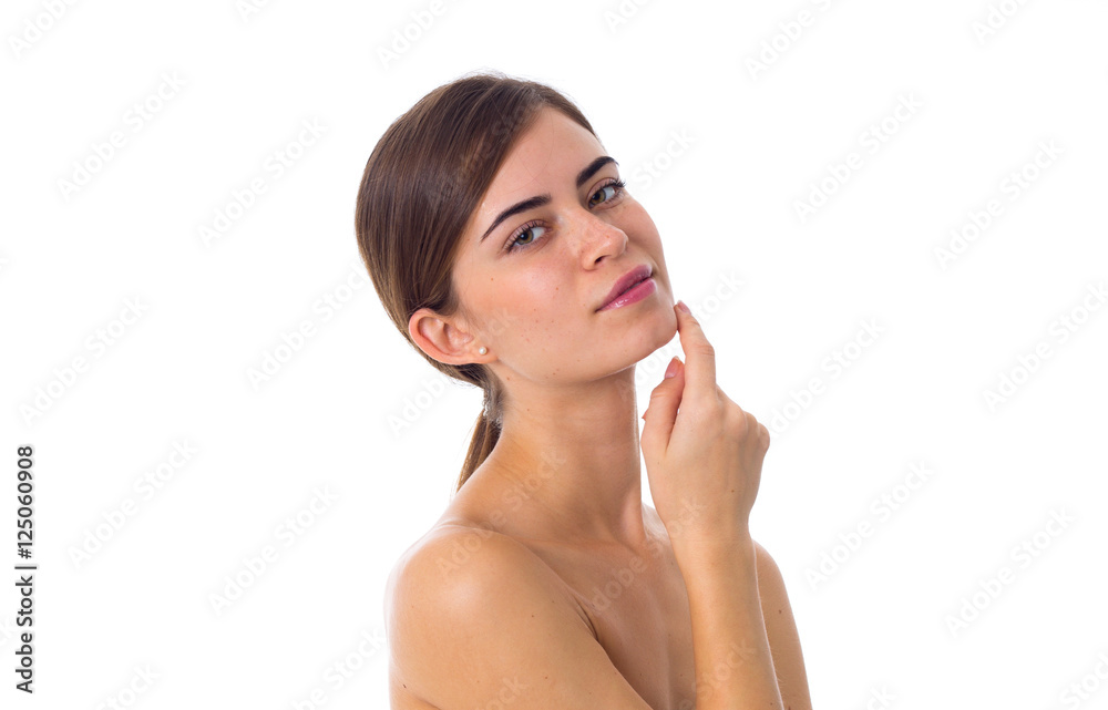 Young woman with ponytail Young woman with ponytail