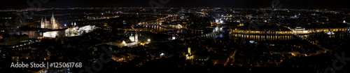 Night view of Prague from the bird's-eye view.