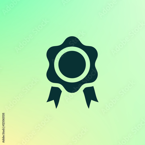 Flat paper cut style icon of seal