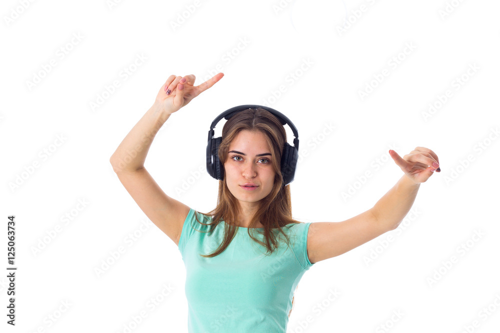 Young woman in headphones 