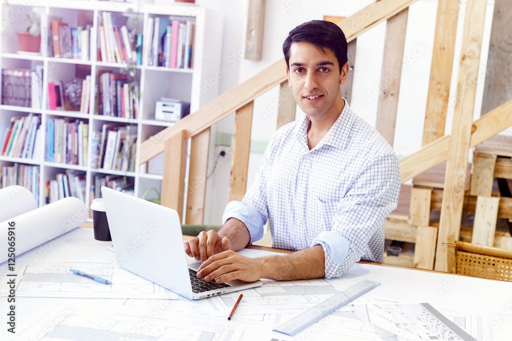 Young man architect in office Young man architect in office