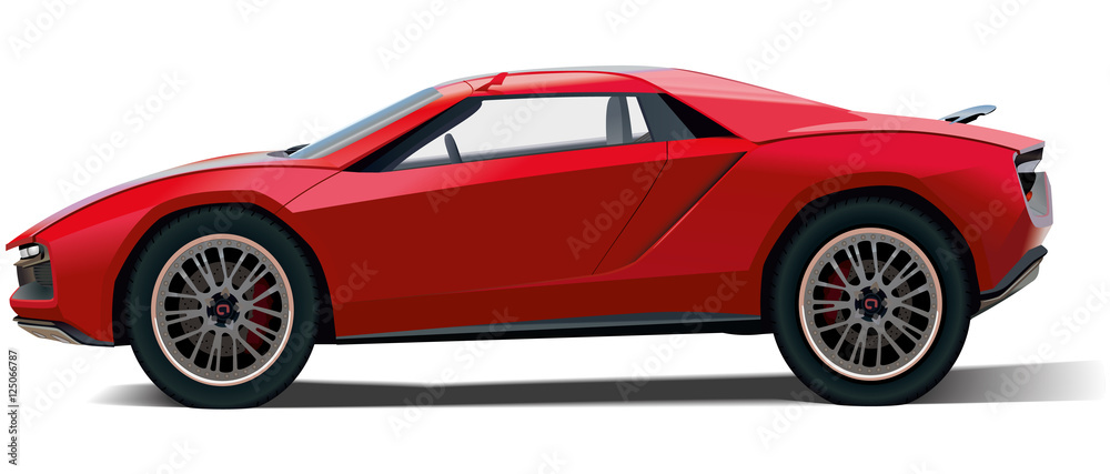 fictional red car