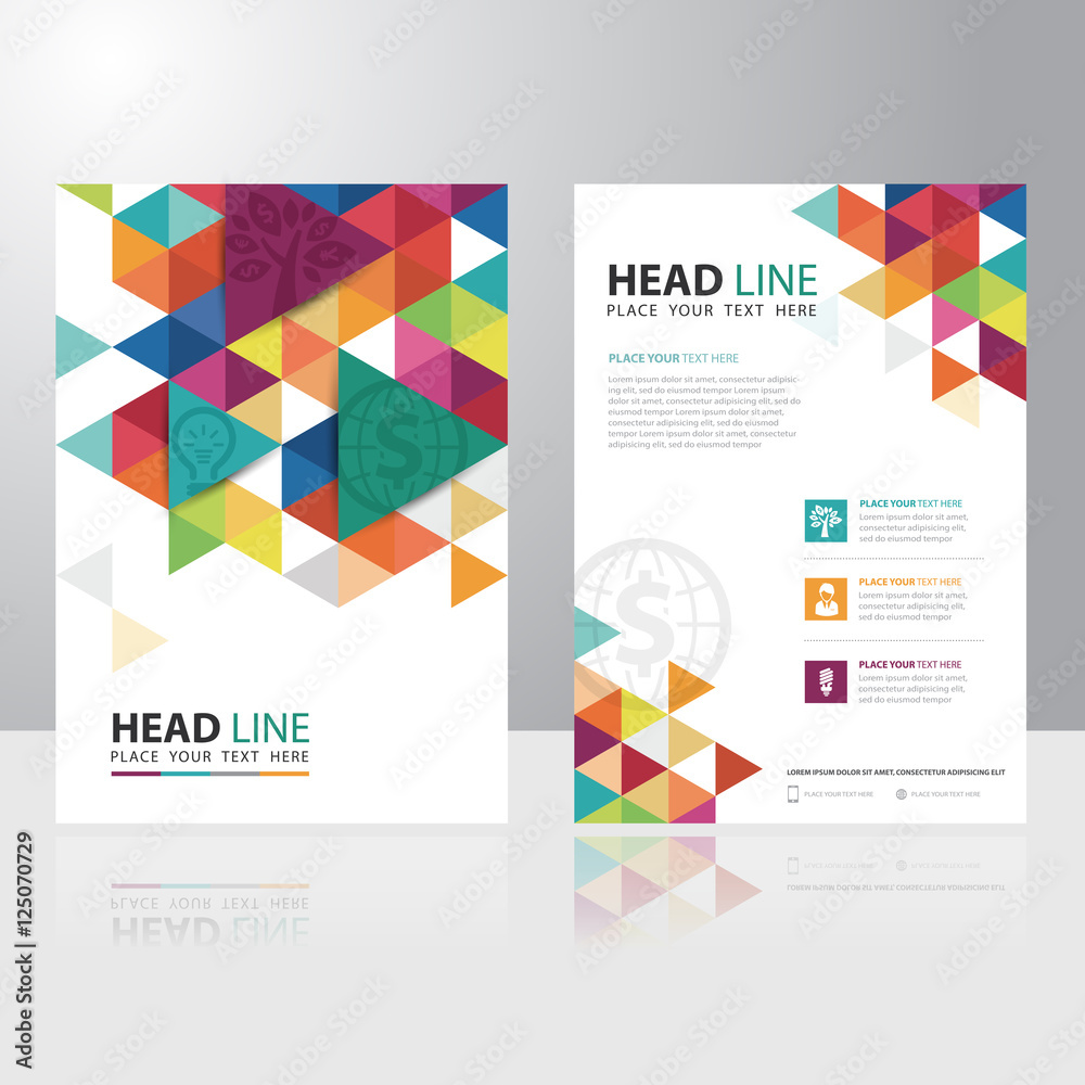 Abstract Triangle Business Brochure Flyer design vector template