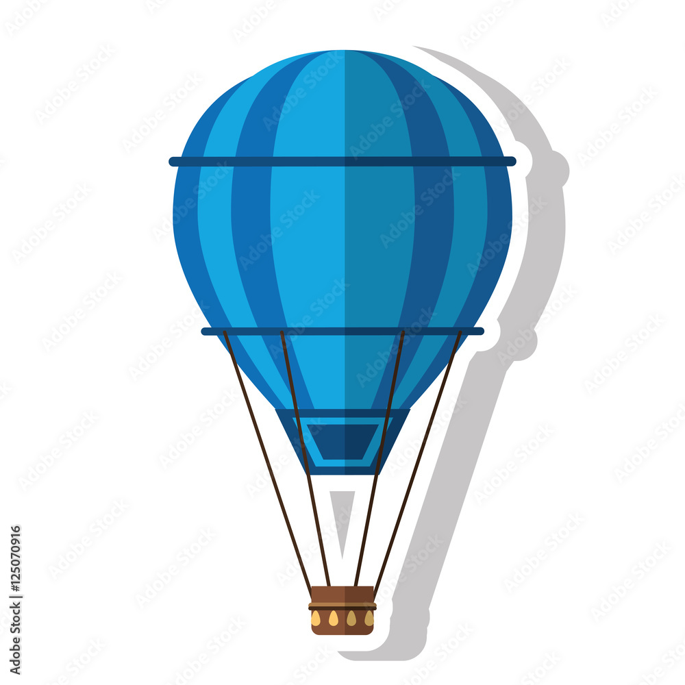 Obraz premium Hot air balloon icon. transportation vehicle travel and trip theme. Isolated and colorful design. Vector illustration