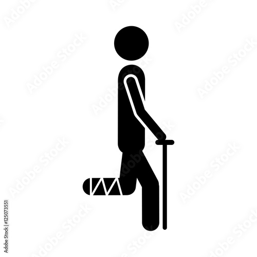 injured person icon image vector illustration design 