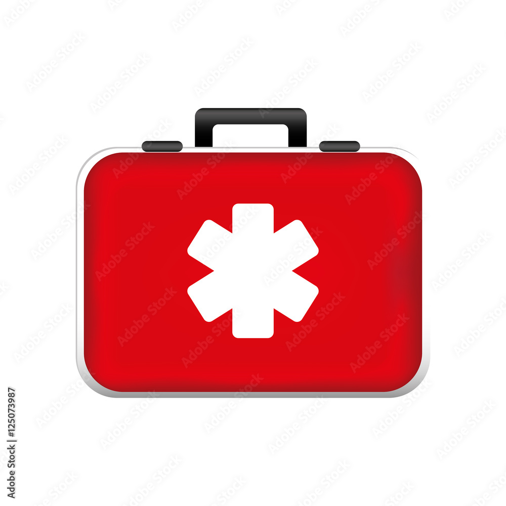 Obraz premium first aid kit icon image vector illustration design 