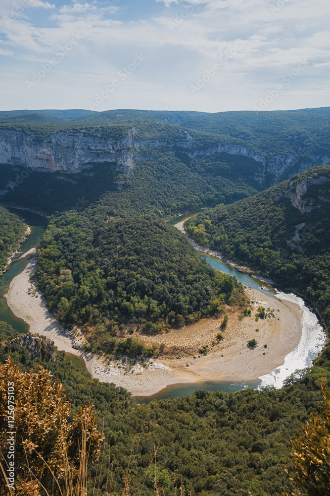 The Gorges de Ardeche is made up of a series of gorges in the river Ardeche, France.