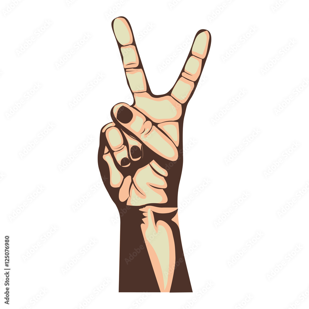 counting two hand gesture icon image vector illustration counting two hand gesture icon image vector illustration