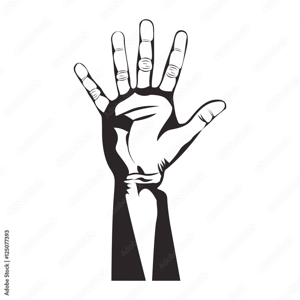 open hand gesture icon image vector illustration open hand gesture icon image vector illustration