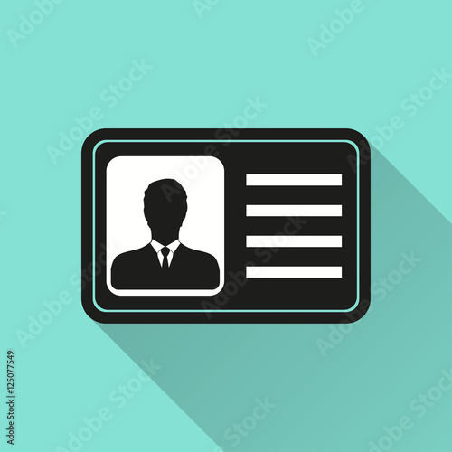 Identification card - vector icon.