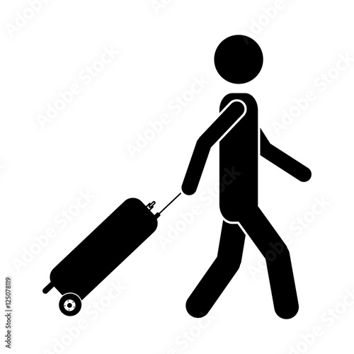 traveler or passenger icon image vector illustration 
