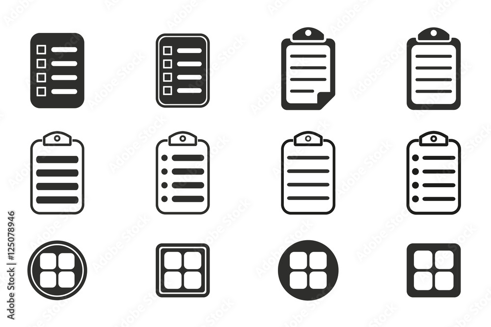 Menu icon set. Menu icon set.