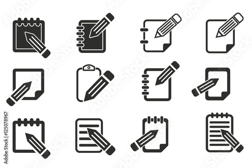 Notepad icon set.