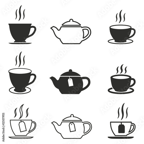 Tea icon set.