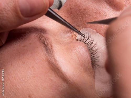 Woman Eye with Long Eyelashes