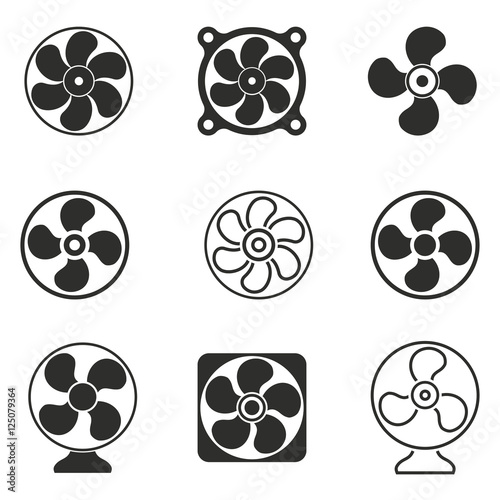 Fan icon set.