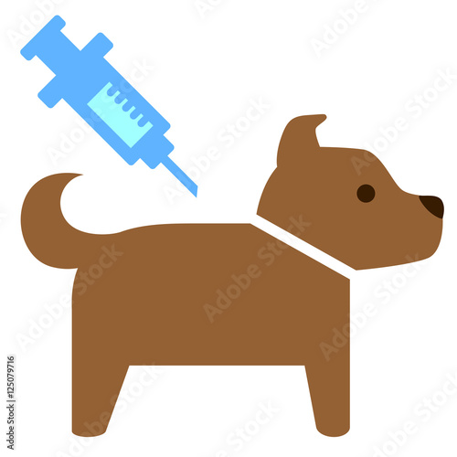 injection to dog icon sign