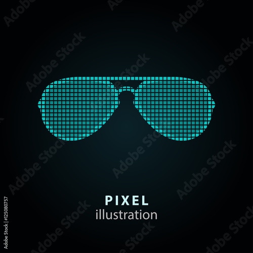 Sunglasses - pixel illustration.