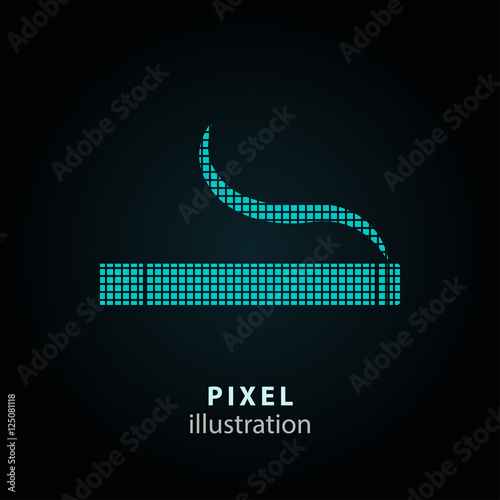 Smoke - pixel illustration.