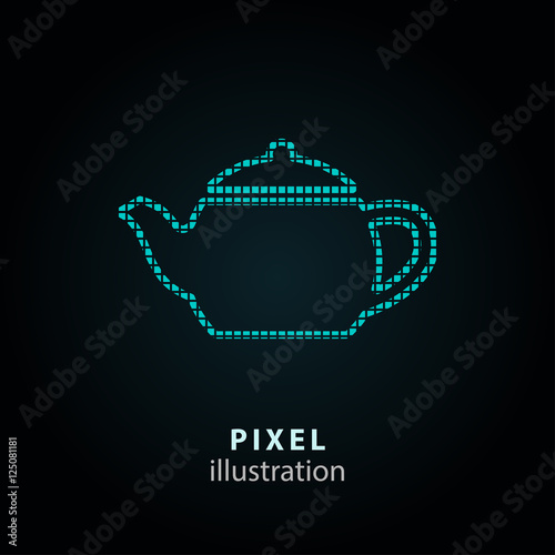Tea - pixel illustration.
