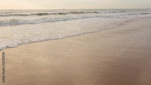 beautiful landscape summer sea with clean sand beach