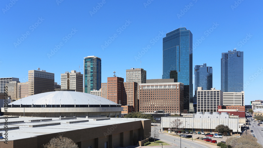 A view of the skyline of Fort Worth, Texas.