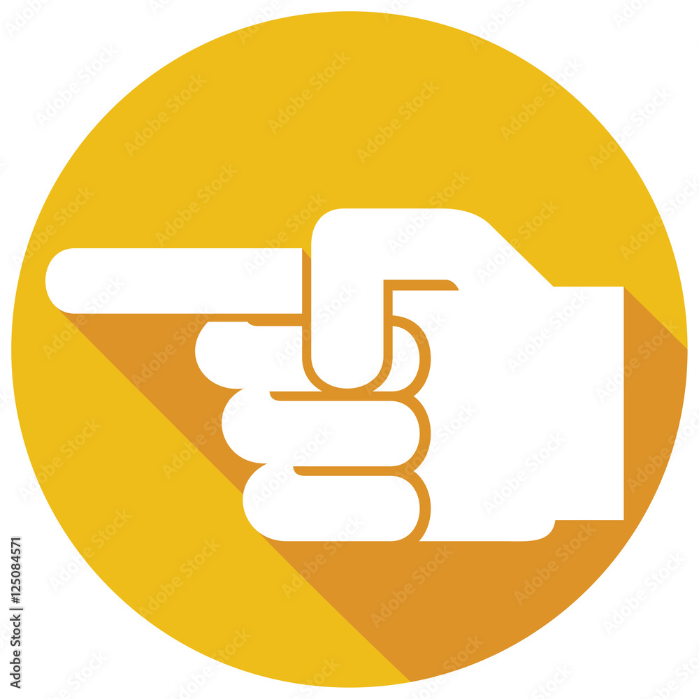 finger pointing symbol flat icon finger pointing symbol flat icon