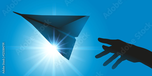 Avion de papier - rêve - enfant - imagination